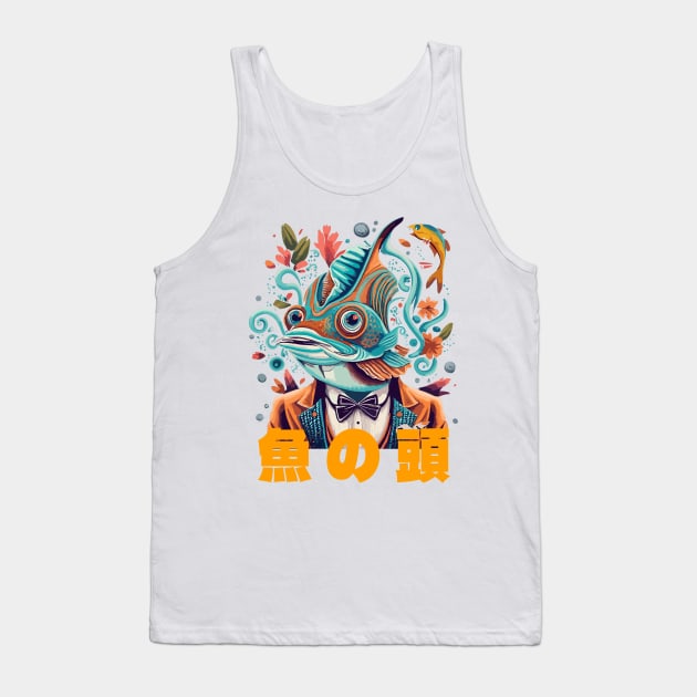 Fish Head Illustration 2 Tank Top by bmron